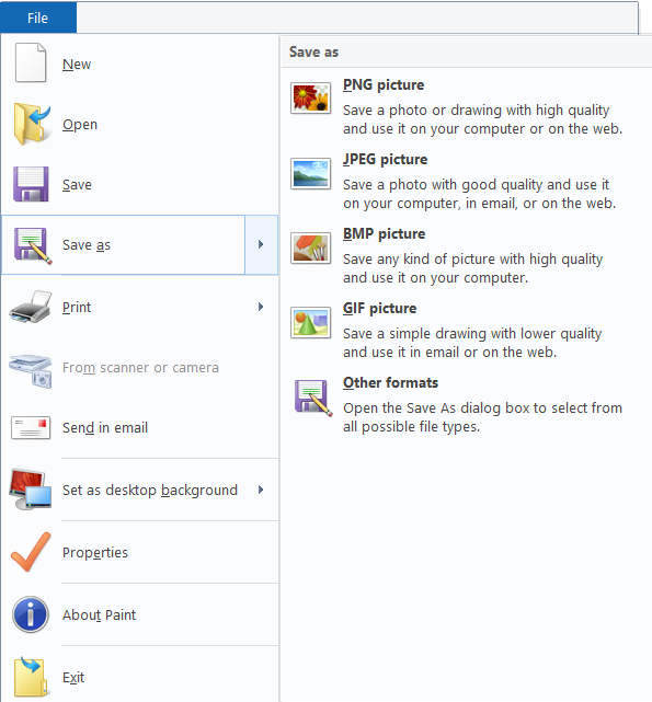 choose the photo file format to repair corrupt photos