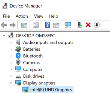 expand the display adapters option.