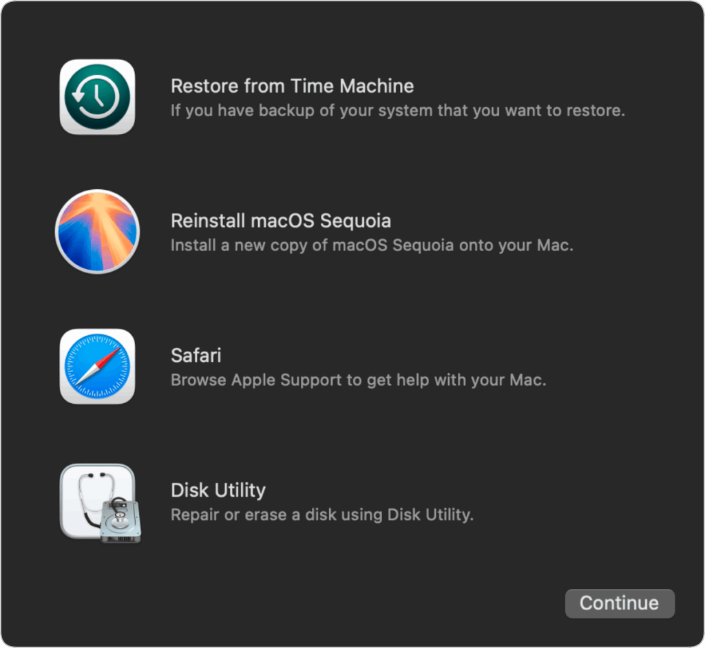 reinstall macos