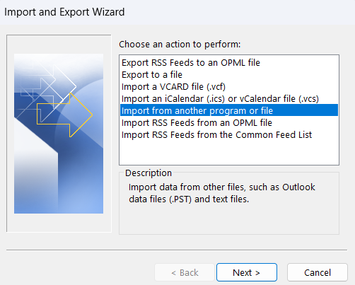 Screenshot 2025-11-03 013812 import eml files using import export wizard