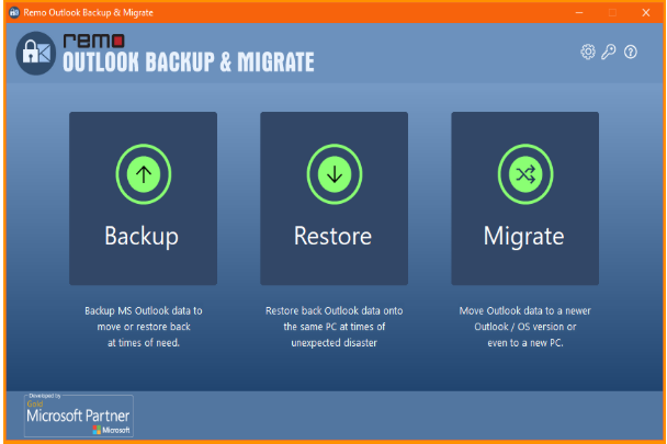 open Remo Outlook Backup and Migrate
