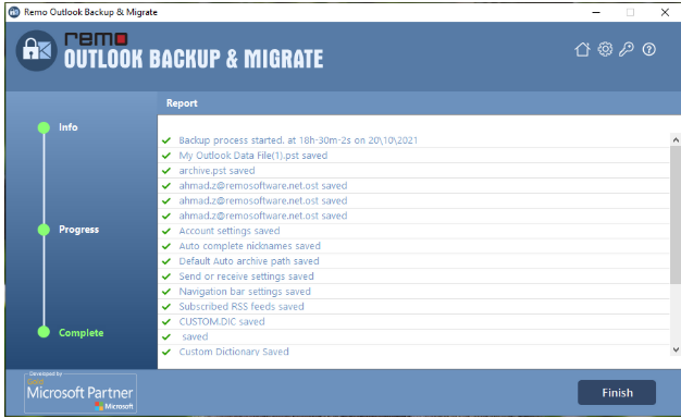 click on view report