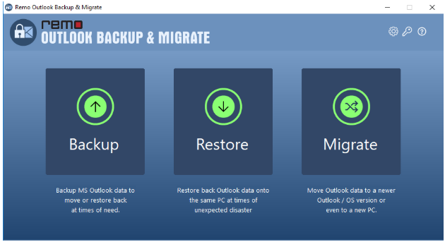 open the tool and click backup