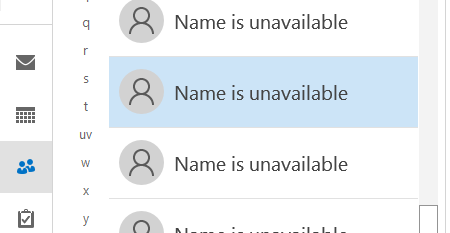 click on people to access outlook contacts