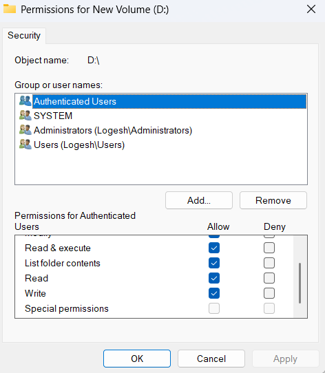 Screenshot 2026-04-14 155848 enable write permission in hdd